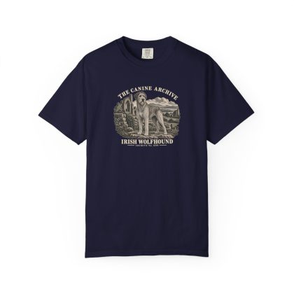 Irish Wolfhound Front Study Tee in True Navy