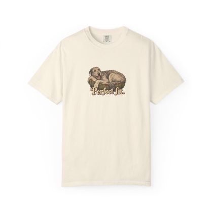 Irish Wolfhound humorous illustration tee in Ivory