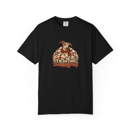 Italian Greyhound humorous illustration tee in Black