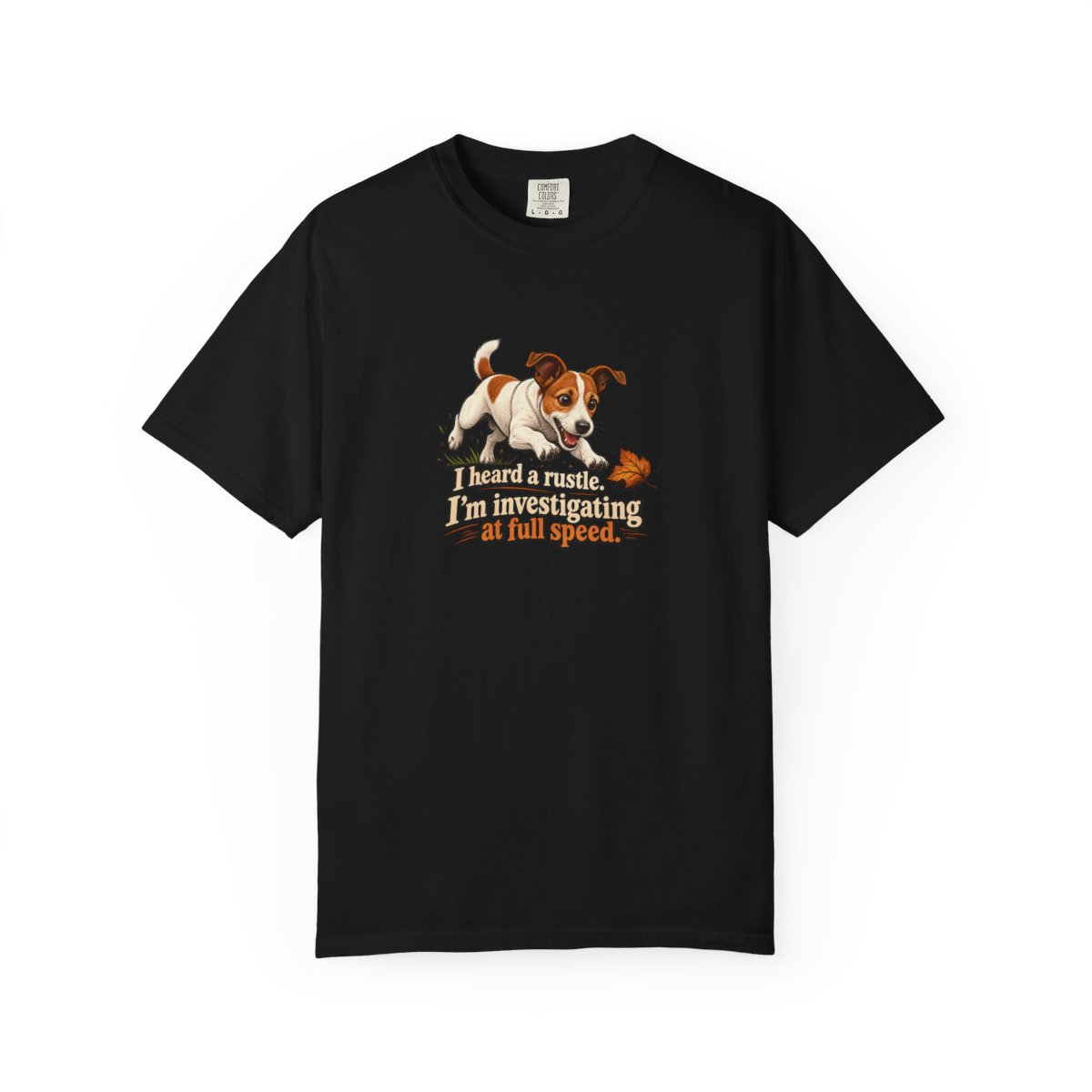 Jack Russell Terrier humorous illustration tee in Black