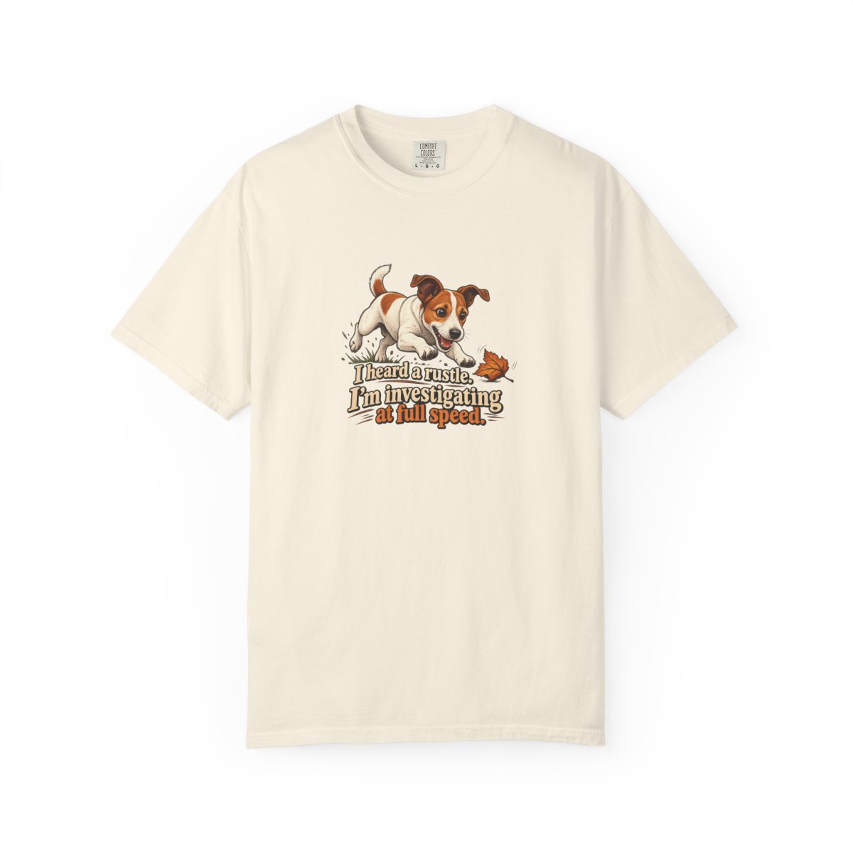 Jack Russell Terrier humorous illustration tee in Ivory