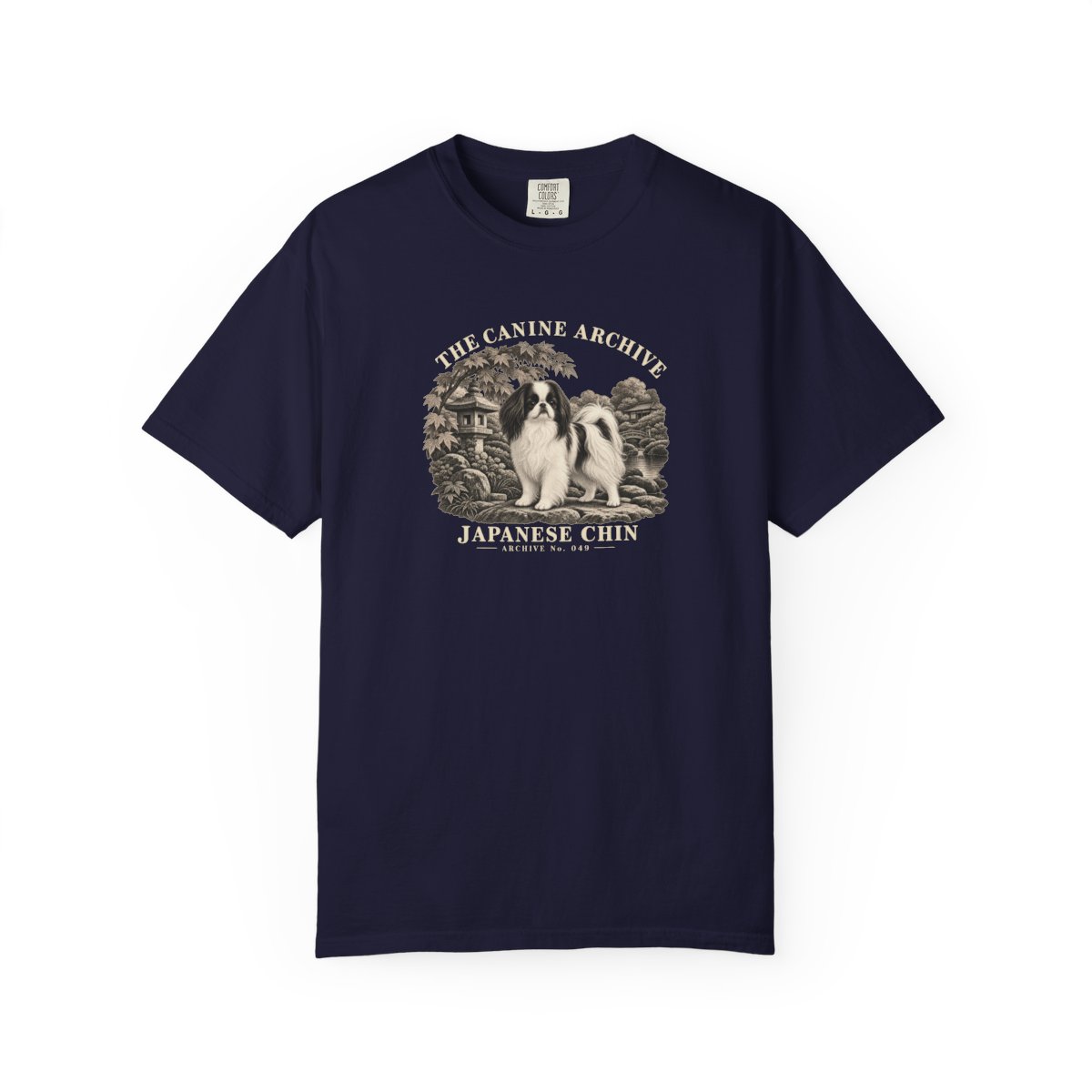 Japanese Chin Front Study Tee in True Navy
