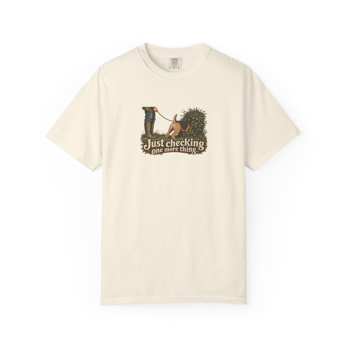 Lakeland Terrier humorous illustration tee in Ivory