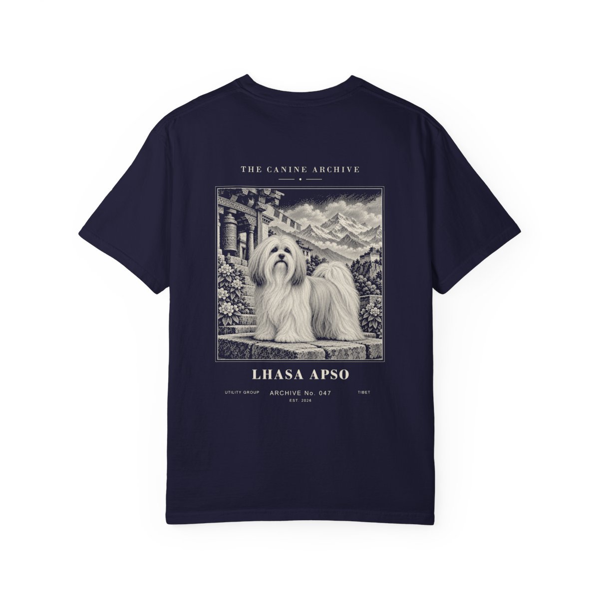 Lhasa Apso Tee in True Navy
