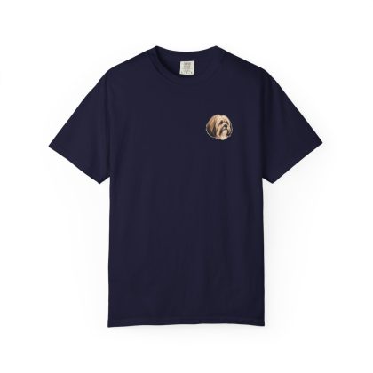 Lhasa Apso Portrait Tee in True Navy