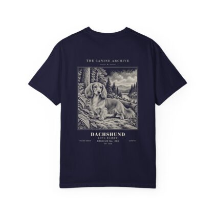 Dachshund Long Haired Tee in True Navy