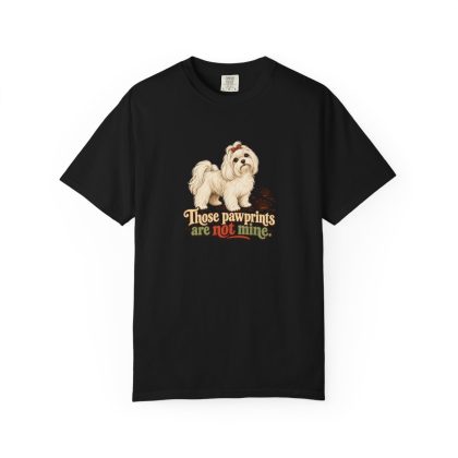 Maltese humorous illustration tee in Black
