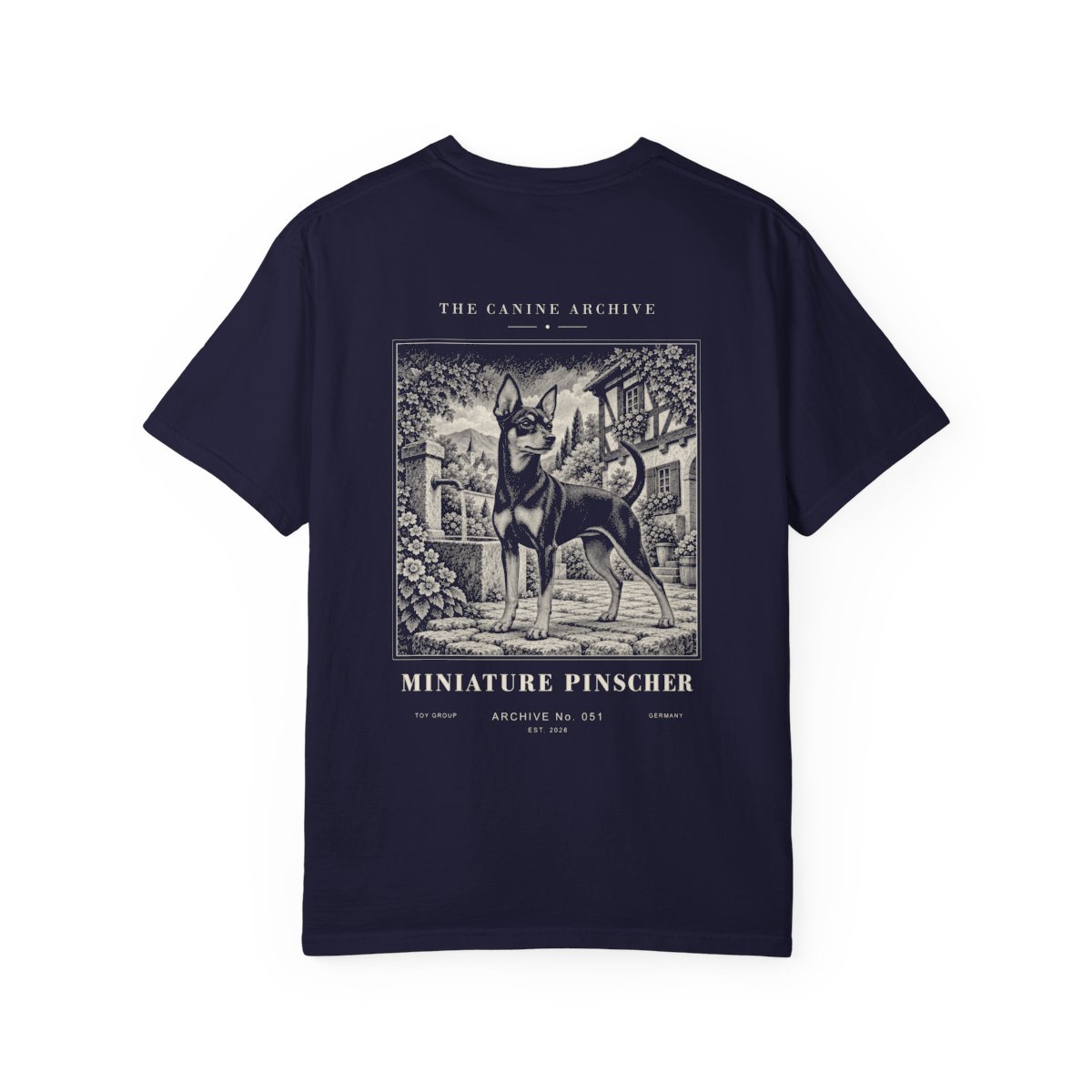 Miniature Pinscher Tee in True Navy