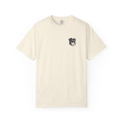 Miniature Schnauzer Portrait Tee in Ivory