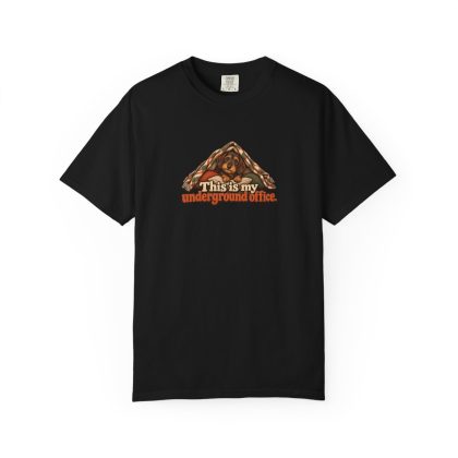 Miniature Dachshund Wire Haired Humour Tee in Black
