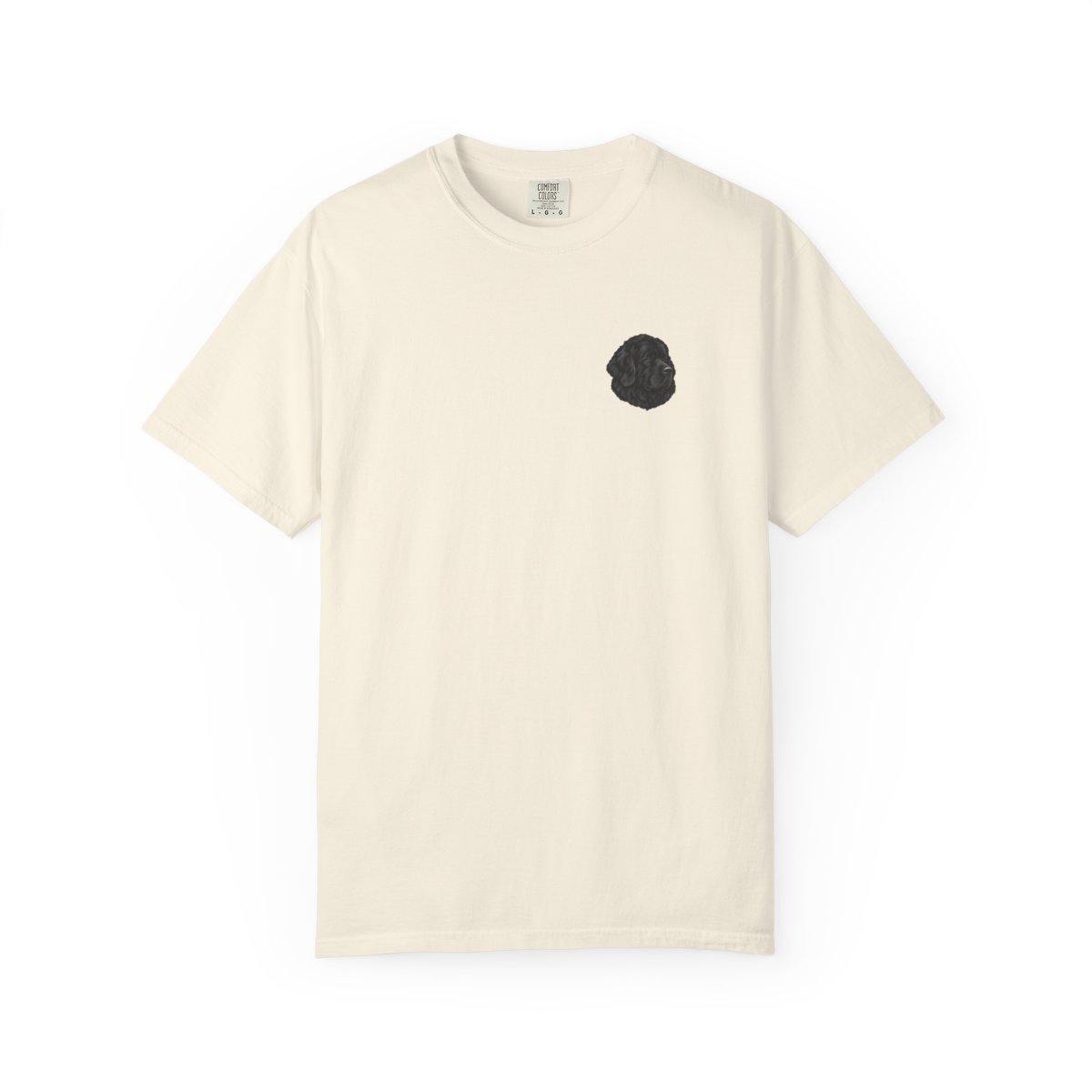 Newfoundland head-only left chest tee in Ivory