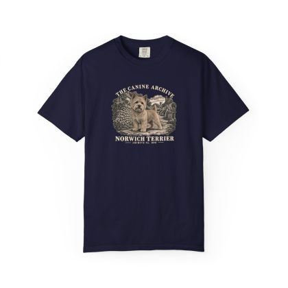 Norwich Terrier Front Study Tee in True Navy