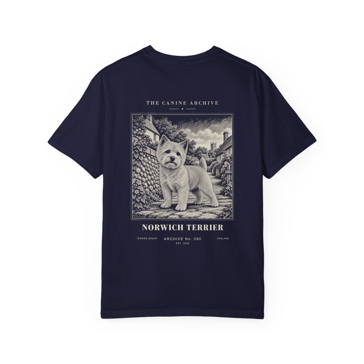 Norwich Terrier Tee in True Navy