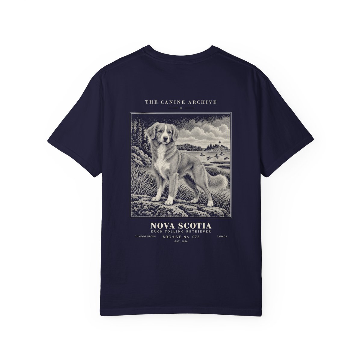 Nova Scotia Duck Tolling Retriever Tee in True Navy