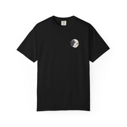 Old English Sheepdog Portrait Tee in Black