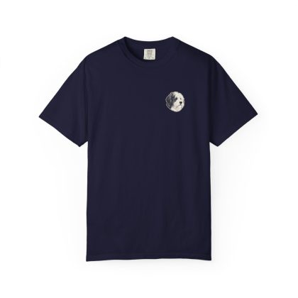 Old English Sheepdog Portrait Tee in True Navy