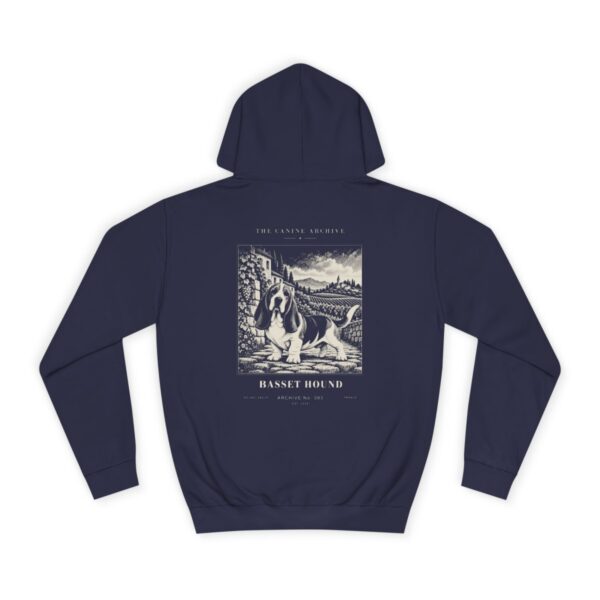 Basset Hound Hoodie in Oxford Navy