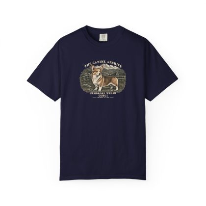 Pembroke Welsh Corgi Front Study Tee in True Navy