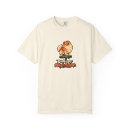 Pomeranian humorous illustration tee in Ivory