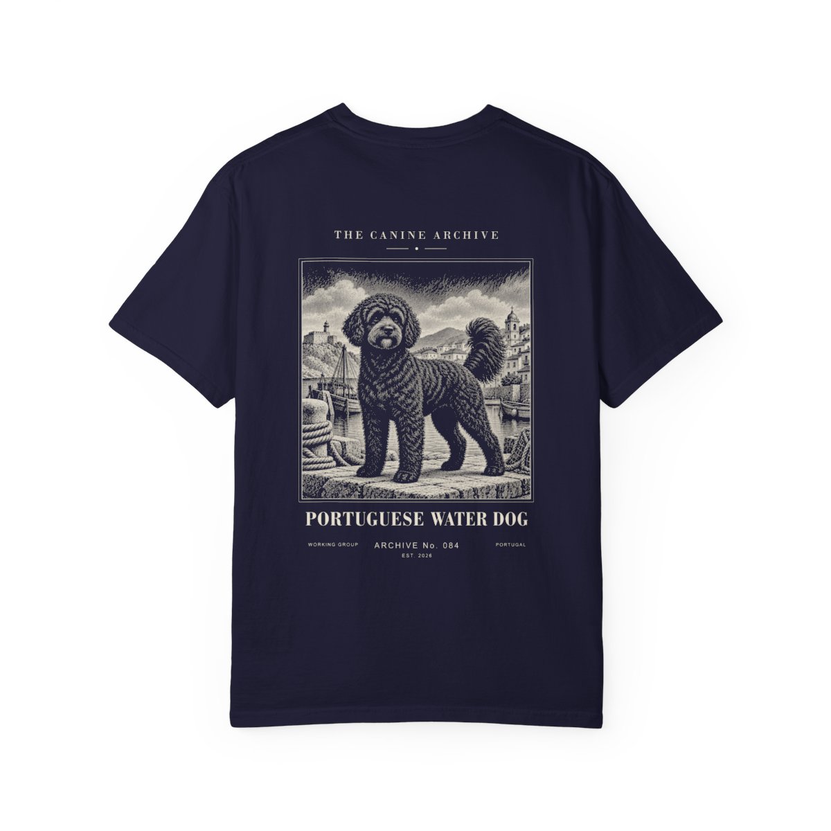 Portuguese Water Dog Tee in True Navy