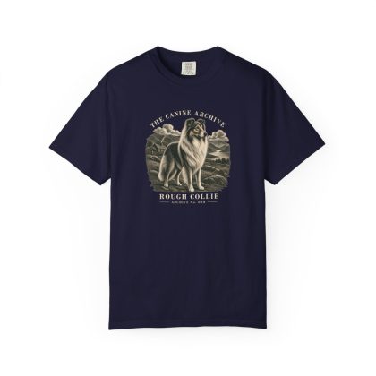 Rough Collie Front Study Tee in True Navy