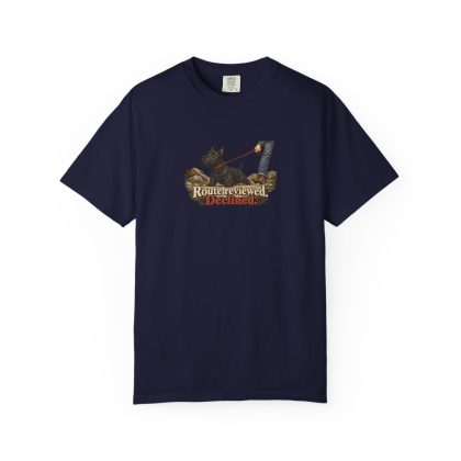 Scottish Terrier humorous illustration tee in True Navy
