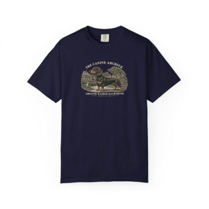 Smooth-Haired Dachshund Front Study Tee in True Navy