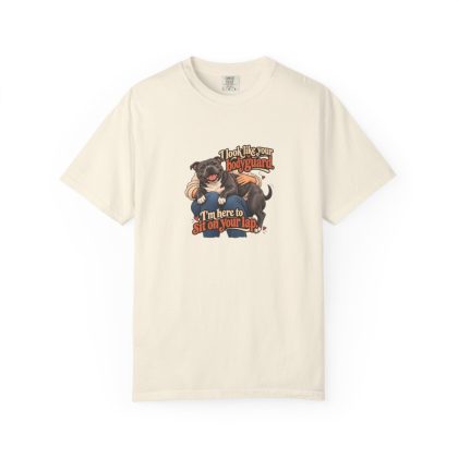 Staffordshire Bull Terrier humorous illustration tee in Ivory