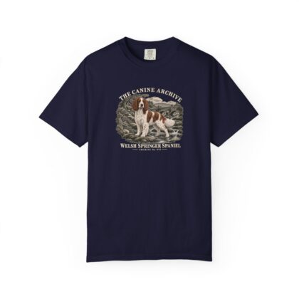 Welsh Springer Spaniel Front Study Tee in True Navy