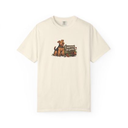 Welsh Terrier humorous illustration tee in Ivory