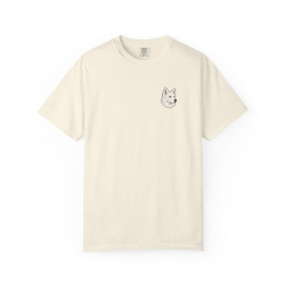 White Swiss Shepherd Portrait Tee in Ivory