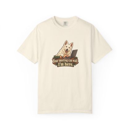 White Swiss Shepherd Humour Tee in Ivory