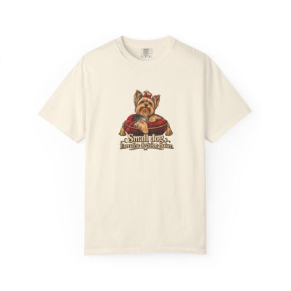 Yorkshire Terrier humorous illustration tee in Ivory